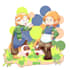 very cute and very colorful chibi