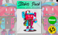 make original retro sticker design