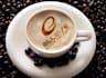 place your logo, text on coffee cup with coffee powder