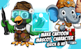 make cartoon mascot, logo gaming, and event quick