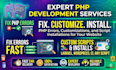fix php errors, customize or install php script on your website