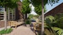 create garden or landscape 3d rendering