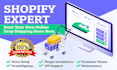 create shopify dropshipping store, build shopify store