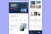 do clean modern website landing page UI UX design