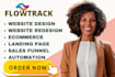 design and redesign flowtrack website, flowtrack landing page,flowtrack workflow