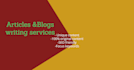 write a well researched articles and blogs