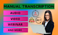 do interview transcription, transcribe audio files
