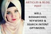 write articles and blog posts