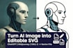 convert ai chatgpt raster images to vector svg, fully editable files