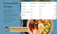 develop personalised recipes, macros breakdown, ingredients and cooking methods