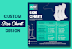 design professional size chart or size guide