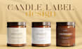 create minimalist and premium candle label and packaging designs