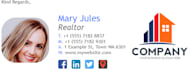 create professional clickable HTML email signature