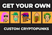 draw custom crypto punk style nft art collections