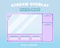 pastel space stream overlay package for twitch