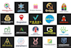 professional to design flat or versatile logo