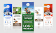 design door hanger, yard sign, flyers and logo