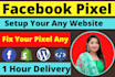 setup facebook pixel catalogue custom audience pixel bug fix