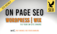 fix on page errors for wordpress and wix website seo