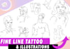 draw custom fine line minimalist tattoos and illustrations