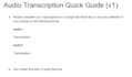 transcript for you any document or archive you need
