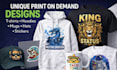 design custom print on demand t shirt and merchandise