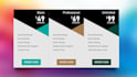 design modern pricing table, comparison chart, and pricing plan