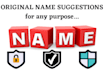 create unique brand names and slogans for the business
