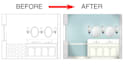 create a 2d render of a plan and elevation