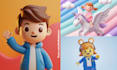 design stylized cute cartoon 3d characters illustration