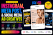 create instagram, meta post, and social media ad creatives