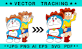 convert drawing, sketch and logo image to digital vector art