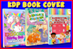 create gorgeous kids children coloring activity book cover design for KDP amazon