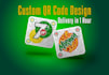 design a professional custom qr code with logo in 1 hour