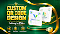 design a professional custom qr code with logo in 1 hour