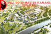 do architectural master plan, site plan in 3d