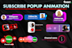 create amazing social media lower thirds and subscribe popup animation