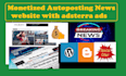 create monetized autoposting news website with adsterra ads