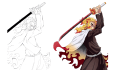 draw you in demon slayer anime manga style