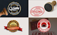 design digital rubber , circular , stamp , circle ,  round logo