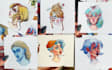 paint cute watercolor portrait