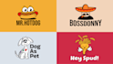 create a playful cartoon logo design