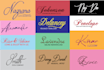 create script font and handwriting signature logo