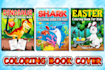 do coloring book cover and pages, activity book for kids, cover, children