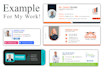 create own concept  clickable html email signature  for outlook, gmail and apple