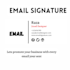create clickable HTML email signature