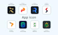 design modern app icon, web icons, saas, pictorial logo and favicon