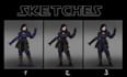 do character design, concept art in different style