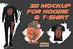 do premium 3d mockups for hoodie, tshirt, and clothes