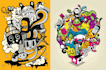 create unique attractive doodle illustration and cartoon